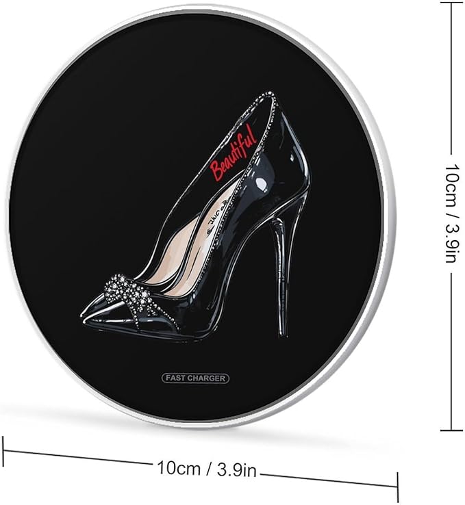 Beautiful High Heels Wireless Charger Anti-Slip Wireless Charging Pad Slim Charger Mat for Men Women