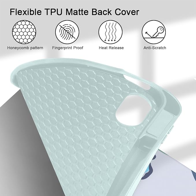 Mektron Case for iPad Air 11 inch (M4 2026 8th /M3 2025 7th /M2 2024 6th) Compatible with iPad Air 10.9 (2022 5th Gen /2020 4th Gen) Tablet Cover Buit in Pencil Holder Bows C355