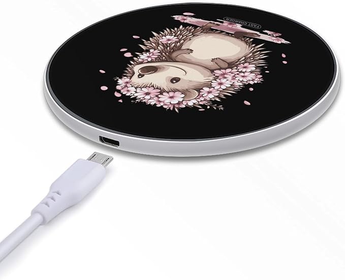 Beautiful Hedgehog Wireless Charger Anti-Slip Wireless Charging Pad Slim Charger Mat for Men Women