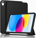 Case for iPad (A16) 11 Inch 2025/iPad 10th Generation 10.9 Inch 2022 Slim Trifold Stand Protective Cover with Pencil Holder and Soft TPU BackSupport Auto Sleep/Wake (Black)