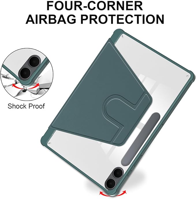for Samsung Galaxy Tab S11 Ultra Case 14.6 inchAuto Wake/SleepMulti-Viewing AnglesSlim Light Shell CoverPU Leather+PCCompatible with Samsung Galaxy Tab S11 UltraGreen