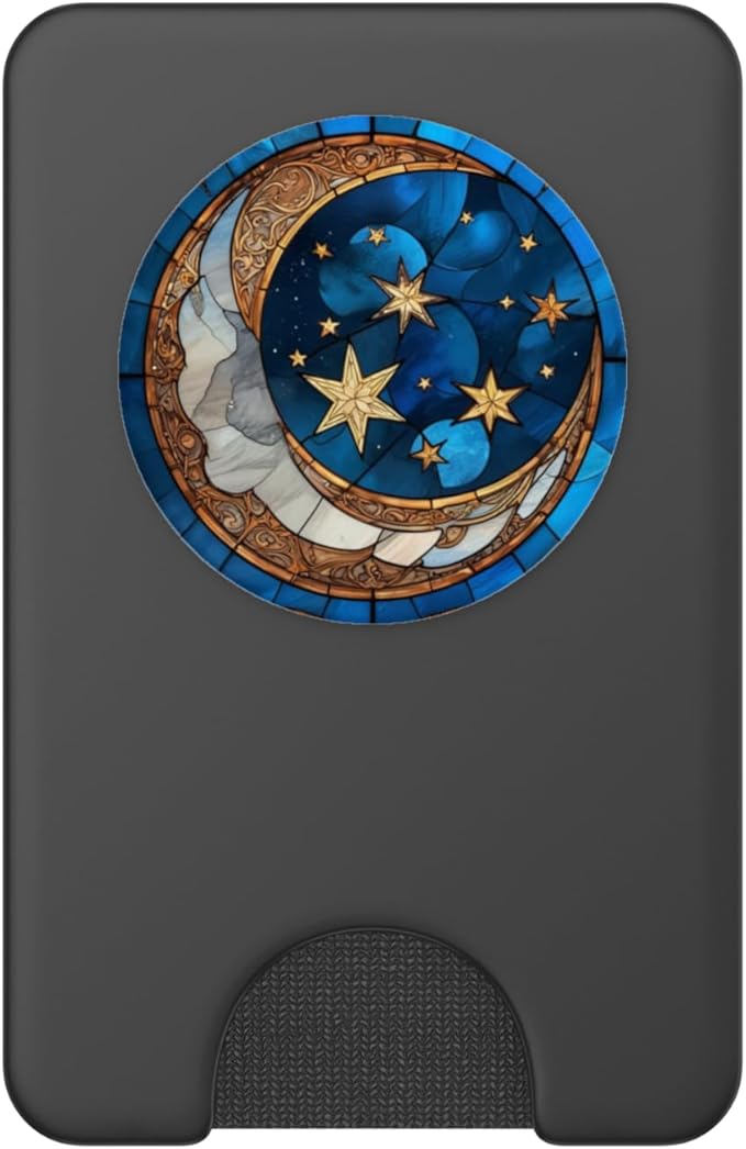 Celestial Crescent Night PopSockets PopWallet for MagSafe