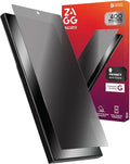 ZAGG Fusion Privacy Anti-Glare Samsung Galaxy S25 Ultra Screen Protector - Flexible Hybrid Polymer Matte Finish 2-Way Privacy Filter Recycled Materials InvisibleShield Easy Application
