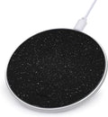 Black Glitter Wireless Charger Fast Wireless Charging Pad with USB Cable 10W Anti-Slip Magnetic Wireless Charger Portable Slim Charger Puck Travel Charging Station