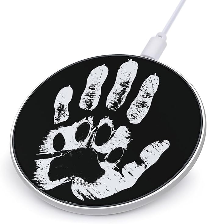Pet Lovers Hand and Paw Phone Charger Magnetic Charging Pad Anti-Slip with USB Cable