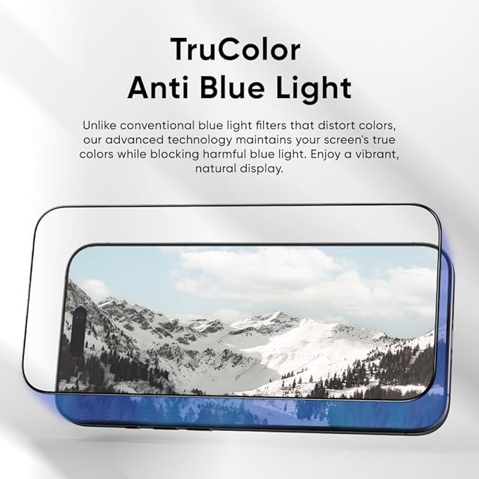 FLOLAB NanoArmour ONETIME MAX for iPhone 17 Air Screen Protector: Clear Anti-Blue Light Screen ProtectorInfinity Edge Military-Grade Tempered Glass Durable Easy Install Dust-Free
