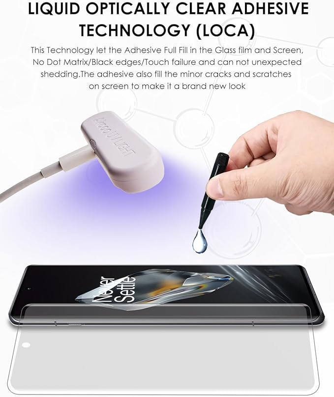 Matte Screen Protector for OnePlus 12 UV Tempered Glass Anti Glare Anti Fingerprint9H Hardness Soft and Sensitive Touch - 3 Pack