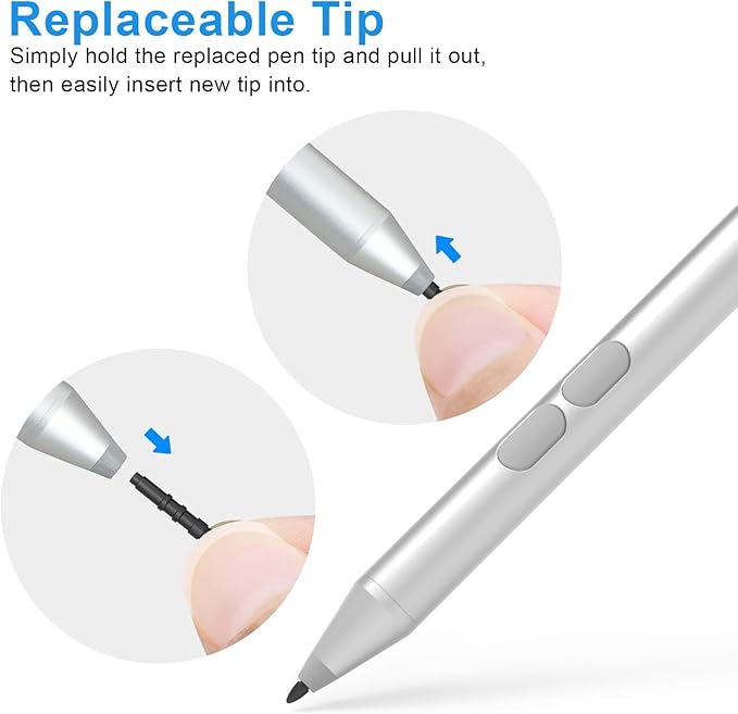 Pen for HP Omnibook Digital Stylus Pen for HP Envy Pavilion Spectre x360 Touchscreen Laptop with MPP 1.51 Palm Rejection 1024 Pressure 2500H Working Time 2 Button
