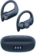 TREBLAB X3 Pro - Sports Wireless Ear Buds Bluetooth - Comfortable Workout Headphones with Secure Ear Hooks 9H Long Battery Life IPX5 Sweatproof Earphones Noise Isolation Over Ear Earbuds