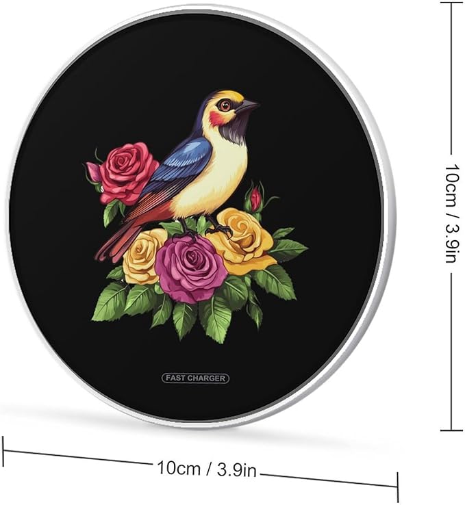 Cuckoos Bird Wireless Charger Anti-Slip Wireless Charging Pad Slim Charger Mat for Men Women