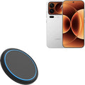 BoxWave Charger Compatible with Xiaomi 17 Pro - SwiftCharge PowerDisc Wireless Charger (15W) Qi Wireless 15W Circular Desktop Charger - Jet Black