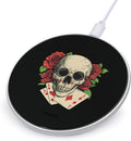 Acees Skull &amp Rose Wireless Charger Anti-Slip Wireless Charging Pad Slim Charger Mat for Men Women