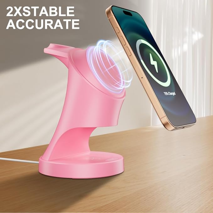 3 in 1 Wireless Charging Station for Apple DevicesMagsafe Charger for IPhone17 16 15 14 13 12 Pro/Max/Plus/Mini Wireless Charger Station for AirPods 2/3/4/Pro iWatch Ultra11/10/9/8/7/SE/6/5/4/3/2