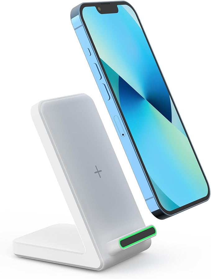 2 Pack Fast Wireless Charger Stand for Samsung 15W Wireless Charging Stand for Apple iPhone for Samsung Galaxy S22/S21/S20 for Google Pixel for LG and More.