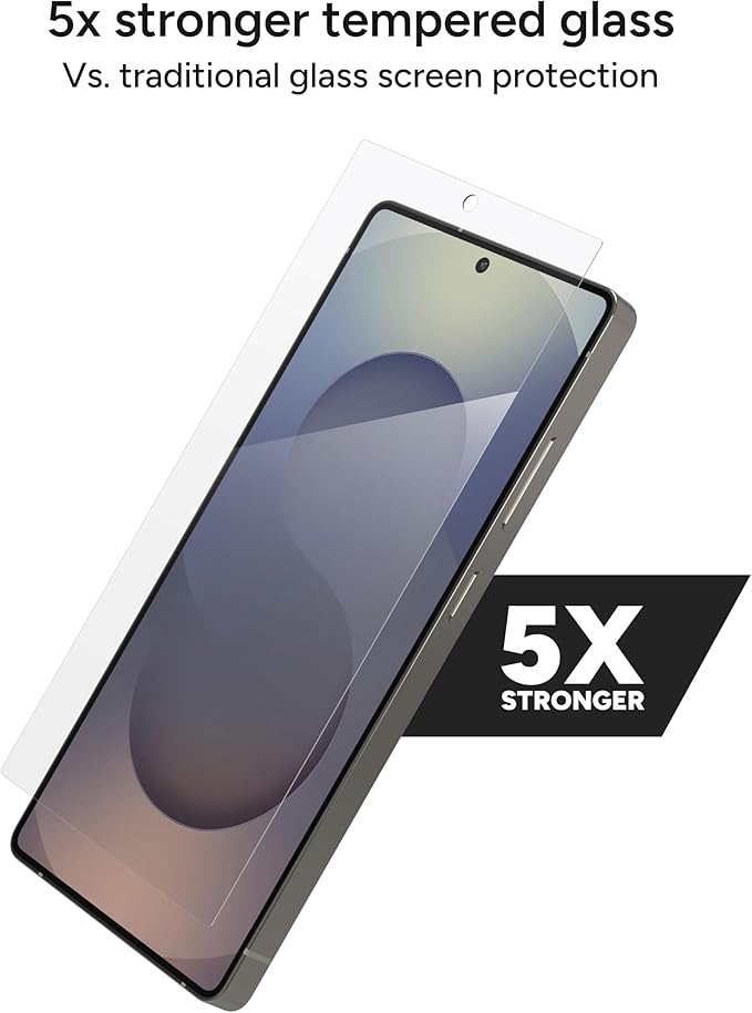 ZAGG Glass Elite Samsung Galaxy S25 Ultra Screen Protector – Ultra-Strong Tempered Glass Scratch-Resistant EZ Apply Installation InvisibleShield Made with Recycled Materials