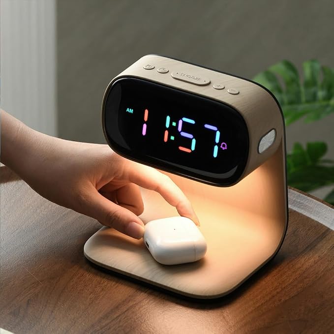 Multi Functions Alarm Clock A40 Pro Wood Color