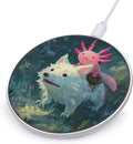 Axolotl Riding Wolf Fast Portable Charger 10W Funny Graphic Phone Charging Pad with USB Cable