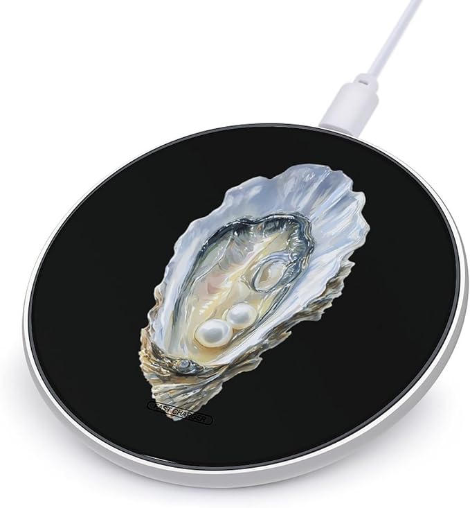 Oyster and Pearl Fast Portable Charger 10W Funny Graphic Phone Charging Pad with USB Cable