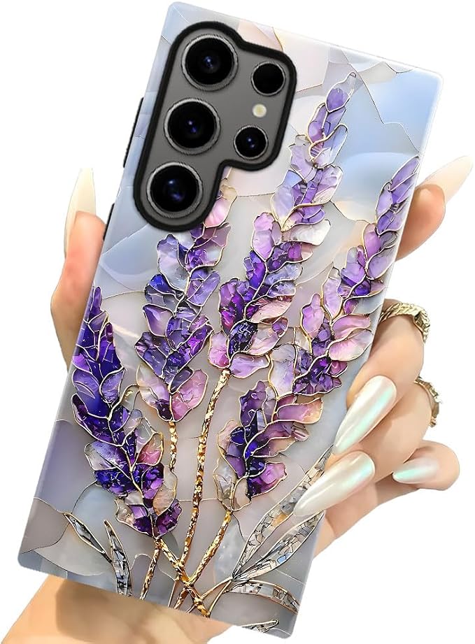 Lavender Stained Glass Purple Floral