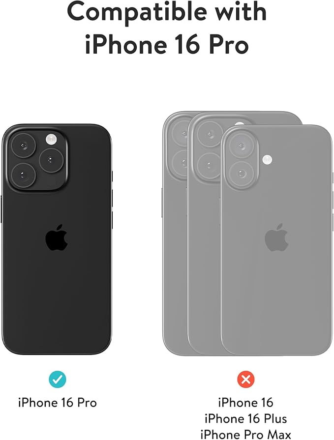 Mous for iPhone 16 Pro Screen Protector - Tempered Glass - 2 Pack - Water and Oil Resistant