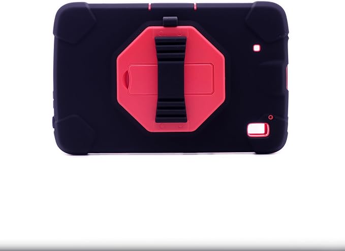 Protective Case for Zebra ET40 ET45 10 Inch Tablet Only Military Grade Shockproof Rugged Cover with Hand Strap &amp Stand SG-ET4X-10EXOSKL1-01 Compatible with Zebra Accessories (Red)