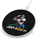 Just Rush It Football Player Phone Charger Magnetic Charging Pad Anti-Slip with USB Cable