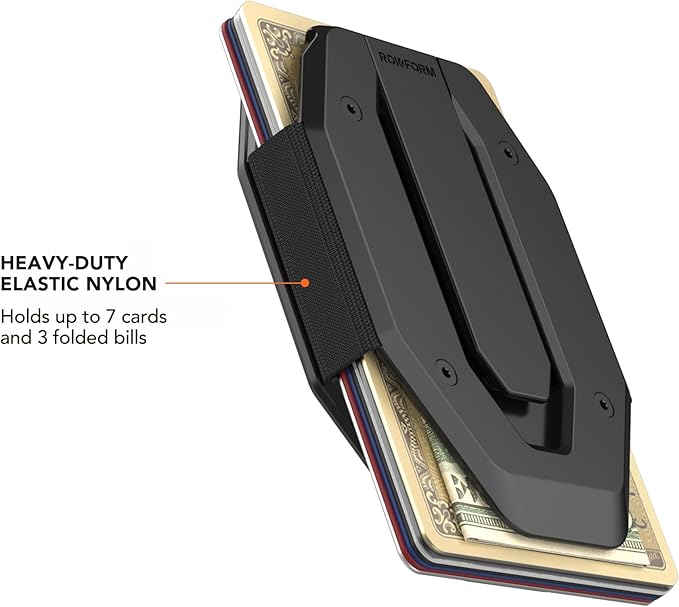 Rokform - Fuzion Magnetic Aluminum Wallet with Stand Designed for Mag Safe Compatible Phone Cases (Black)