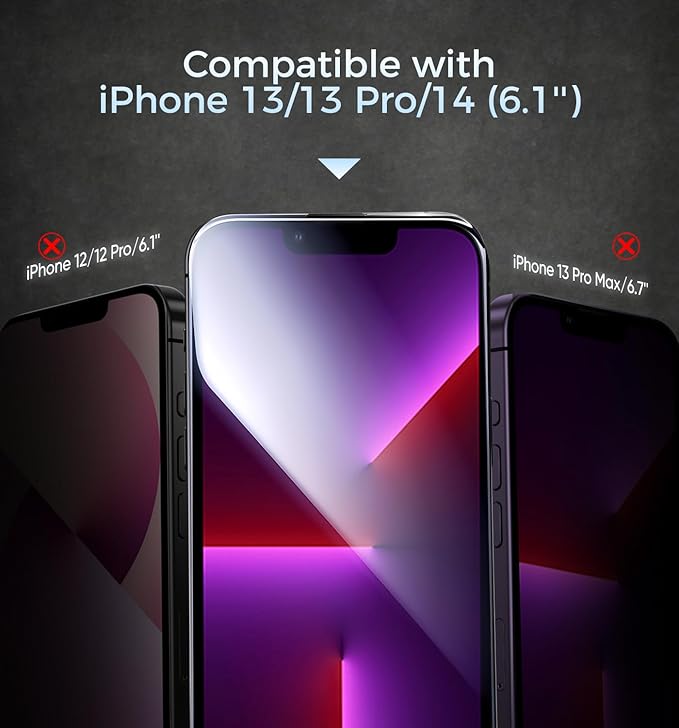 MAGIC JOHN 3rd Gen Upgraded for iPhone 13/13Pro/14/16e Screen Protector 6.1 InchHD ClearShatterproof Tempered FilmAuto Dust-EliminationBubble FreeEasy Installation2 Pack