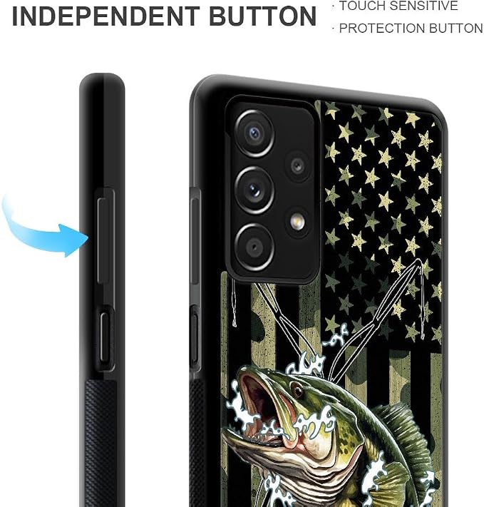 Camo American flag Bass fish