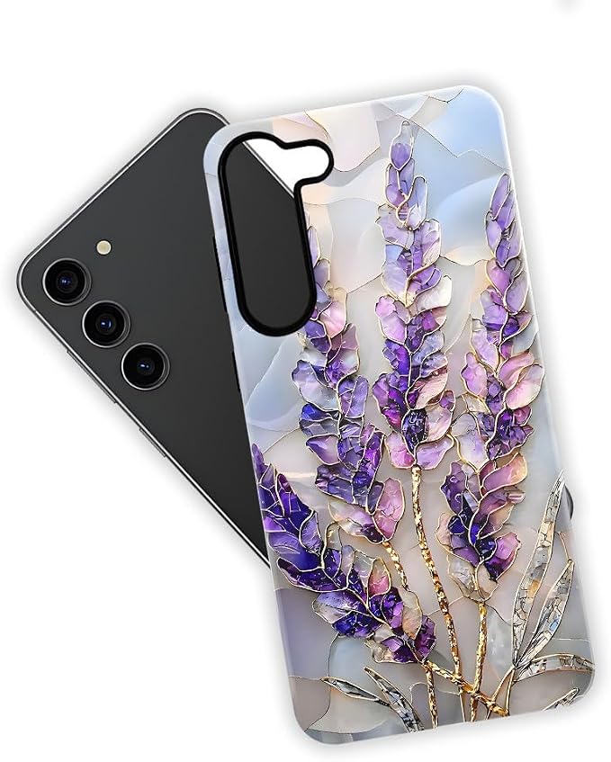 Lavender Stained Glass Purple Floral