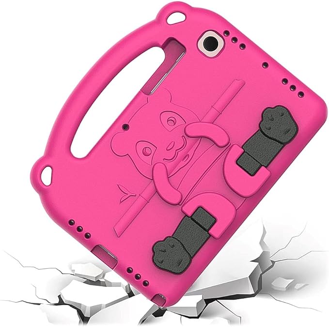 SaharaCase Teddy Bear KidProof Case for Samsung Galaxy Tab A8 10.5 Inch (2021) [Shockproof Bumper] Rugged Child Protection Antislip Integrated Kickstand (Pink)