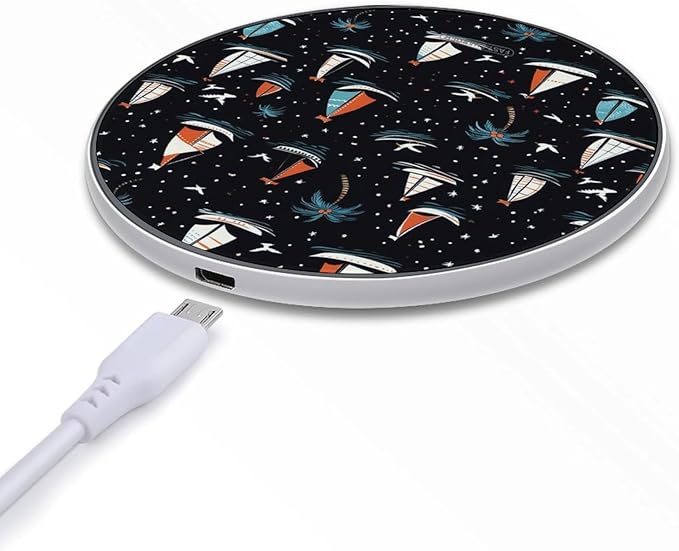 Funny Sailboat Wireless Charger Anti-Slip Wireless Charging Pad Slim Charger Mat for Men Women