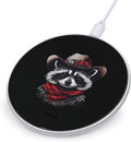 Funny Raccoon Wireless Charger Anti-Slip Wireless Charging Pad Slim Charger Mat for Men Women