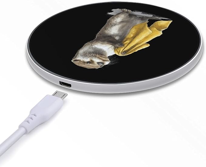 Otter Holding Towel Fast Portable Charger 10W Funny Graphic Phone Charging Pad with USB Cable