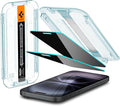 Spigen Tempered Glass Screen Protector [GlasTR EZ FIT - Privacy] Designed for iPhone 16 Plus/iPhone 15 Plus [2Pack]