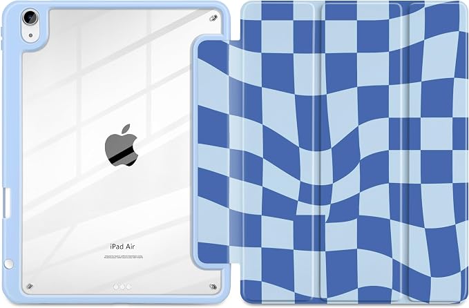 Blue Wavy Checker