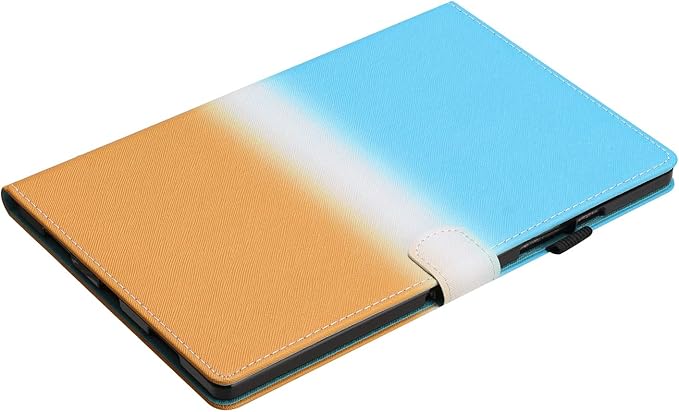 Kindle Fire HD 8 &amp Fire HD 8 Plus Case 12th/10th Generation (2024/2022/2020) 8.0 inch UUcovers Magneic Smart Folio PU Leather Wallet Cover with Stand/Pencil Holder [Auto Sleep/Wake] Blue Orange