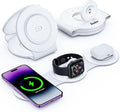 Hicober 3 in 1 Wireless Charging Station for iPhone 15 Magnetic Foldable Travel Charger Station Stand 18W for iPhone Air 17 16 15 14 13 12 Pro/Max/Plus/Apple Watch All Series &amp Airpods