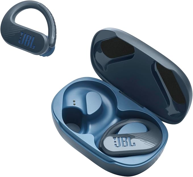JBL Endurance Peak 3 - Dust and Water Proof (IP68) True Wireless Active Earbuds JBL Pure Bass Sound Up to 50 Total Hours of Playback with Speed Charge Ambient Aware &amp Talk Thru (Blue)