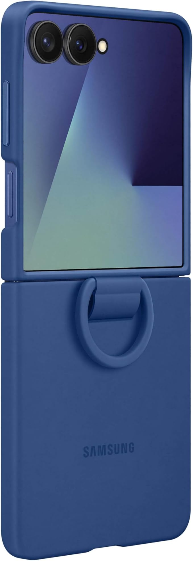 Samsung Galaxy Z Flip7 Official Ring Phone Case Silicone Easy to Carry Soft Sleek US Version Navy