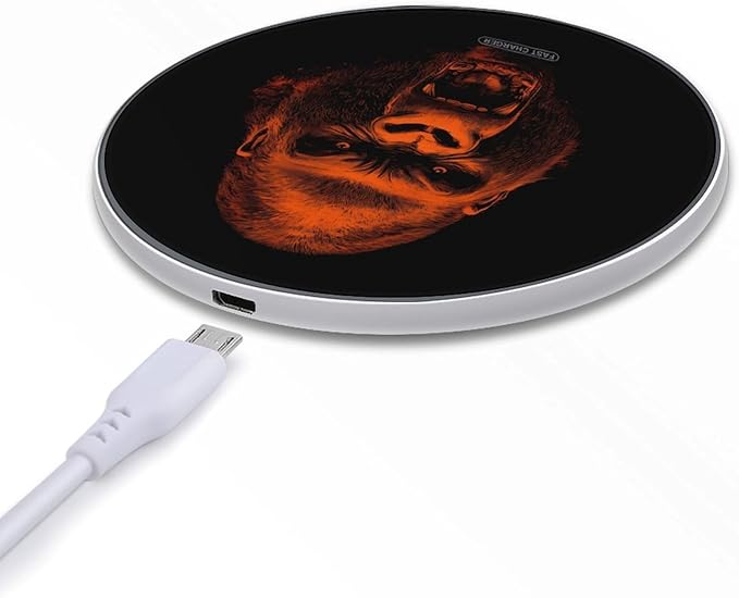 Angry Orangutan Monkey Fast Portable Charger 10W Funny Graphic Phone Charging Pad with USB Cable