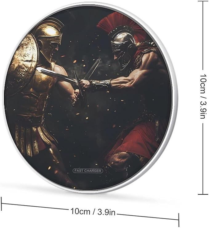 Medievalwarrior Shield Saber Wireless Charger Anti-Slip Wireless Charging Pad Slim Charger Mat for Men Women