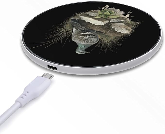 Pigeons Perched Nest Fast Portable Charger 10W Funny Graphic Phone Charging Pad with USB Cable