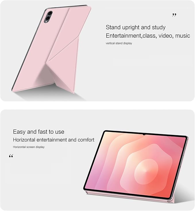 for Samsung Galaxy Tab S11 Ultra Case 14.6 inch Magnetic Attachment | Auto Wake/Sleep | Multi-Viewing Angles | Slim Light Shell Cover | Compatible with Samsung Galaxy Tab S11 Ultra | Pink