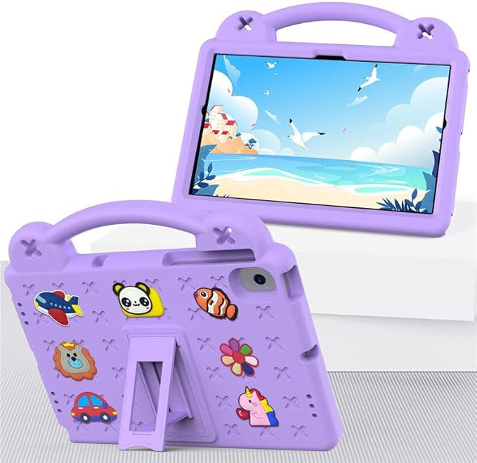 Compatible with Lenovo Tab M10 Plus(3rd Gen) 10.6 (2022)/Huawei MatePad Pro 10.8 (2019/2021)/SE 10.4(2023)/Samsung Tab A8 10.5 Tablet Case Kids Case with Shoulder Strap - Light Purple