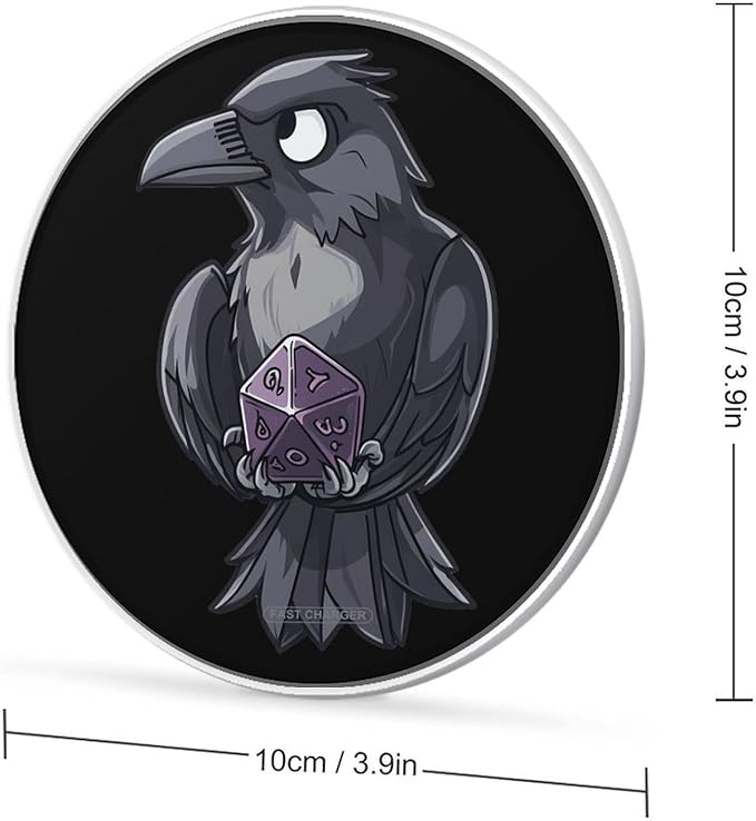 Raven Holding Dice Phone Charger Magnetic Charging Pad Anti-Slip with USB Cable