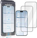 2 Pack HD Screen Protector for iPhone 17 Air [6.5 Inch] High Definition Clarity 9H+ Tempered Glass Shatterproof Anti-Scratch Protective Film with Auto-Alignment Installation Frame