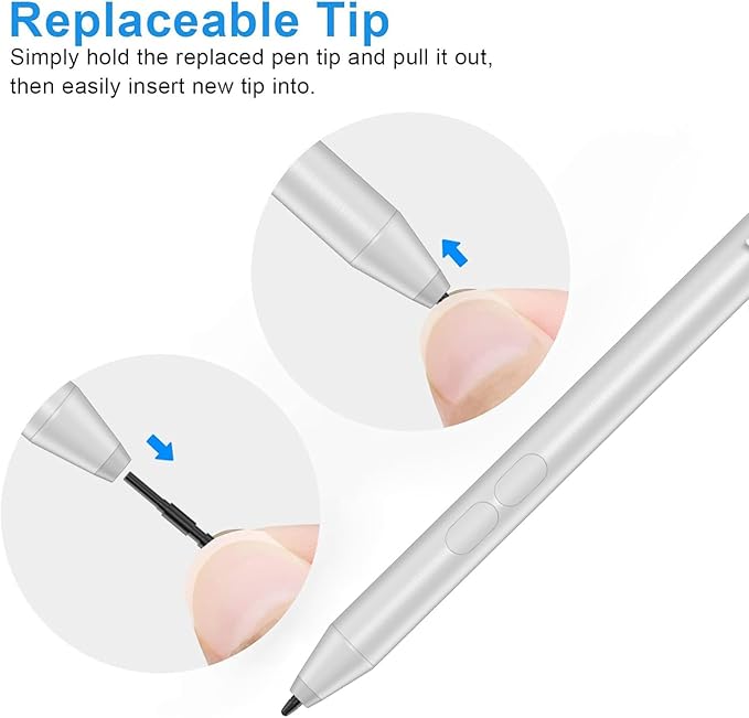 Pen for HP Omnibook Digital Stylus Pen for HP Envy Pavilion Spectre x360 Touchscreen Laptop with MPP 1.51 Palm Rejection 1024 Pressure 2500H Working Time 2 Button