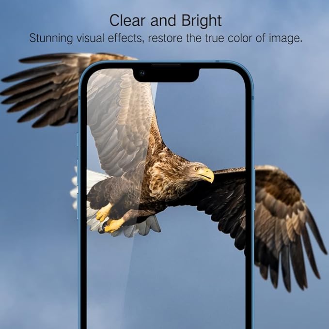 PERFECTSIGHT Sapphire Anti Blue Light Screen Protector Designed for iPhone 13 Pro Max - Medical-Grade Eye Protection -HD Clear Filter 6 Radiations Shatterproof Diamond Hard Tempered Glass (6.7 inch)
