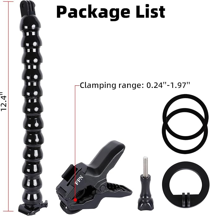 Magnetic Phone Holder Gooseneck Mount for Magsafe Cell Phone Clamp Clip for Guitar Bass Desk Pole Magnet Phone Stand for Recording/Live Broadcast Compatible with iPhone 16 15 14 13 12 Series